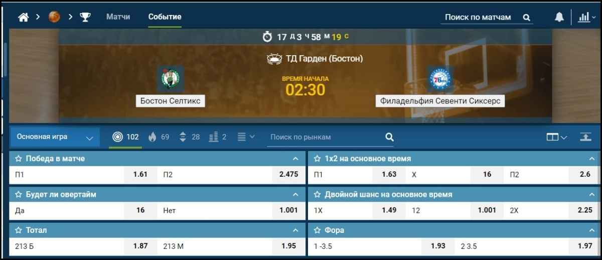 Бостон Селтикс &ndash; Филадельфич Севенти Сиксерс